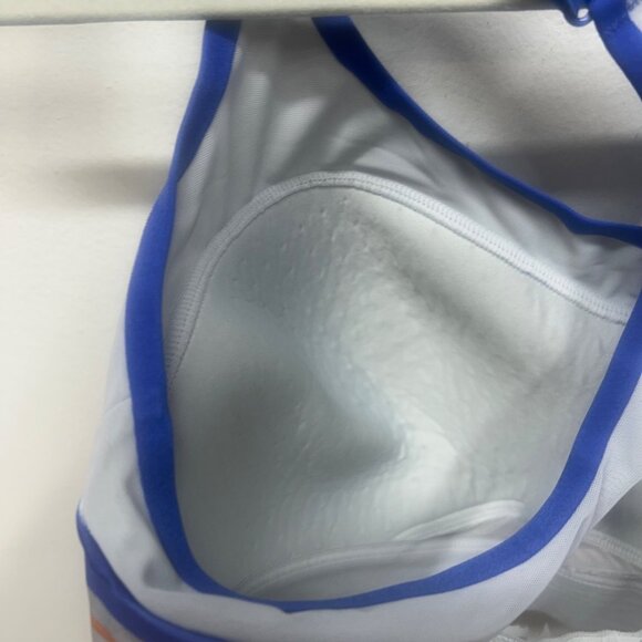 Brooks Womens Striped Racerback Sports Bra With Adjustable Straps & Hook Closure - Picture 6 of 8